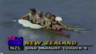 1984 LOS ANGELES Olympic Canoeing Mens k4 1000 m Final HD 169 [upl. by Carey]