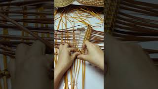 WEAVE GIRD HANDBAG WITH RATTAN diy knot copper bamboo satisfying howto [upl. by Ainaznat946]