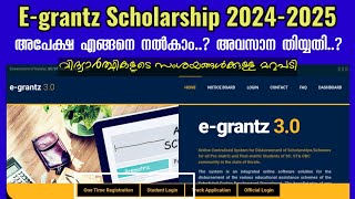 Egrantz Scholarship 20242025  Application Updates  How to Apply Egrantz  Kerala [upl. by Nalyac]