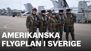 Här flyger åtta amerikanska stridsflyg över Sverige [upl. by Ennalyrehc]