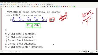 FMPAMG O nome sistemático de acordo com a IUPAC para a estrutura é [upl. by Ellennahs230]