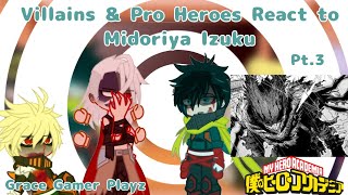 Villains amp Pro Heroes React To Izuku Midoriya Pt3 Angst  Grace gamer playz  My Hero Academia [upl. by Calypso]