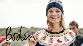 Boden AW18 Family Christmas Lookbook Festive jumpers coats and cold weather outfits [upl. by Larcher]