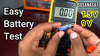 how to test battery Easiest way using a digital multimeter model DT9205A [upl. by Pellet]