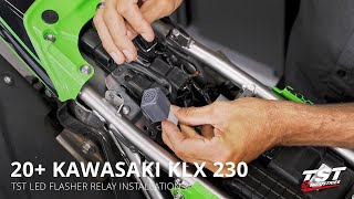 How To Install LED Flasher Relay on KLX 230SSM by TST Industries [upl. by Addam]