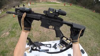 Colt Carbine AR15 with Peq15 and EoTech POV firing SBR [upl. by Asset]