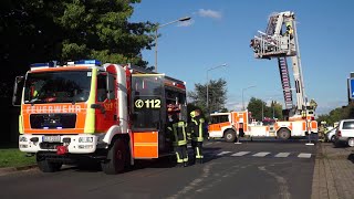 HOCHAUSBRAND  WERKFEUERWEHR IM EINSATZ Einsatzfahrzeuge beim Hochhausbrand SalzgitterLebenstedt [upl. by Manya214]