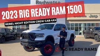 New 2023 Rig Ready Ram 1500 Rebel Night Edition Crew Cab 4x4  Stock  PR19205  Redwater Dodge [upl. by Aura]