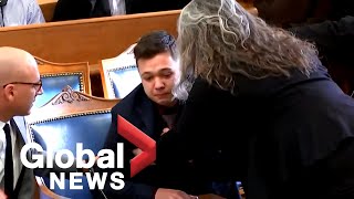 Kyle Rittenhouse collapses in court as not guilty verdict read aloud [upl. by Kappenne663]