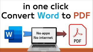 How to Convert Word to PDF in Laptop [upl. by Adnarrim325]