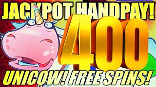 SHORT VERSION 🎬 JACKPOT 400 SPINS MYTHICAL UNICOW INVADERS ATTACK PLANET MOOLAH Slot Machine [upl. by Nassah988]