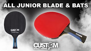 Custom Table Tennis Black Allround Junior Blade and Bats  Ideal For Kids Schools amp Coaching [upl. by Candide]