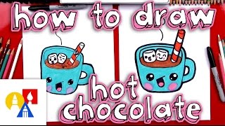 How To Draw Cartoon Hot Chocolate [upl. by Savinirs106]