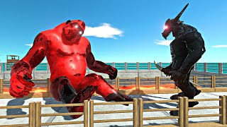 Devil Mutant Primates vs Shadow Infernals on Small Lava Bridge  Animal Revolt Battle Simulator [upl. by Antoinette]