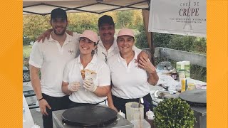 Chef de Crêpe offers stuffyourown croissants [upl. by Hoisch840]