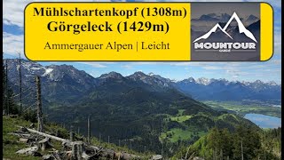 Aufstieg zum Görgeleck 1429m über Mühlschartenkopf 1308m  Ammergauer Alpen [upl. by Harrod414]