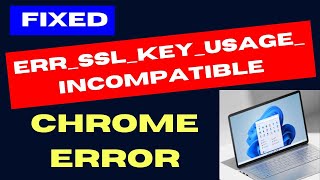 ERR SSL KEY USAGE INCOMPATIBLE Chrome Error on Windows PC [upl. by Pegasus]