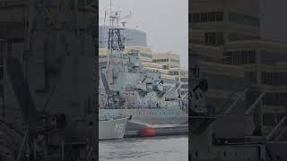 ww2 hmsbelfast Belfast war warship ship boat river thames london dday navy cruiser [upl. by Urd]