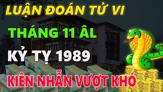 Tử vi tuổi KỶ TỴ 1989 tháng 11 âm lịch ĐƯƠNG ĐẦU KHÓ KHĂN CẦN THÊM KIÊN NHẪN [upl. by Rutan]