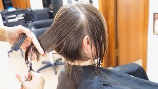 SUPER HAIRCUT – FROM LONG LOB TO SHORT STACKED BOB [upl. by Amity]