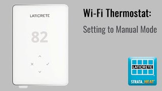 STRATAHEAT WiFi Thermostat  Setting it Up in Manual Mode [upl. by Metah]