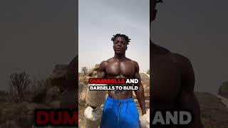 African BodyBuilder that Works out with Concrete🤯 [upl. by Strohbehn]