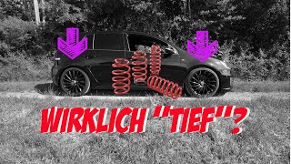 Wie tief sind Tieferlegungsfedern wirklich  Golf 6 GTI Eibach Federn [upl. by Howlond918]