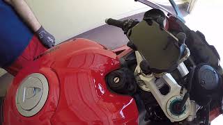 Install  Ram Phone Mount Part 22 on Ducati Panigale V4S [upl. by Dadinirt]