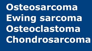 Medical Video Lecture Osteosarcoma Ewing sarcoma Osteoclastoma Chondrosarcoma [upl. by Aicinad40]