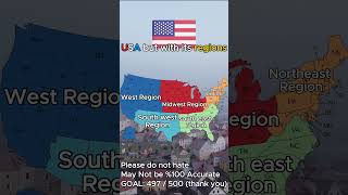 USA but with its regions mapper mapchart map geography mapping maping mapology mapp [upl. by Liagabba]