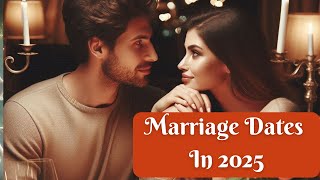 2025 Vivah Marriage Muhurat Dates  Auspicious Hindu Marriage 2025  2025 Hindu Marriage Calendar [upl. by Yelsgnik]