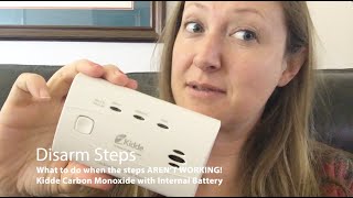 Kidde Carbon Monoxide Disarm and Disable Steps  for when the instructions dont work [upl. by Acirtap]