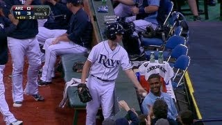 Rays bullpen scatters as ballboy makes tough play [upl. by Madora]