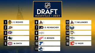 FINAL 2023 NHL MOCK DRAFT Entire 1st Round [upl. by Farmer]