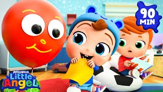 My Balloon Best Friend  Nursery Rhymes for kids  Little Angel [upl. by Huskey]