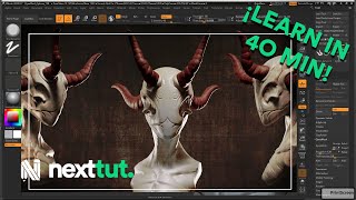 Zbrush Beginner Tutorial  Learn Zbrush in 40 min [upl. by Bunting4]