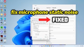 FIXED microphone static noise IN WINDOWS 1011 [upl. by Geneva]