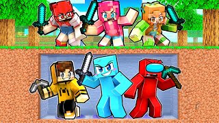 Cazadoras CHICAS vs CHICOS en Minecraft [upl. by Bernete]