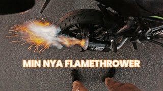 Kawasaki z650 Makeover Mivv Kolfiber exhaust nya blinkers mm [upl. by Sherurd]