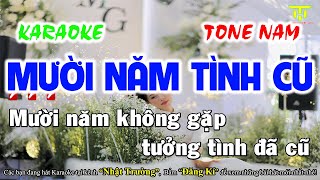 Karaoke Mười Năm Tình Cũ Tone Nam  Nhạc Sống Mới Nhất  Nhật Trường TTG [upl. by Amirak]