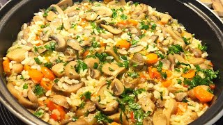 PILAF DE OREZ CU CIUPERCI SI LEGUME  Reteta de post usoara si rapida vegana [upl. by Dnalevelc166]