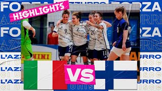 Highlights ItaliaFinlandia 31  Futsal  Femminile  Amichevole [upl. by Grey]