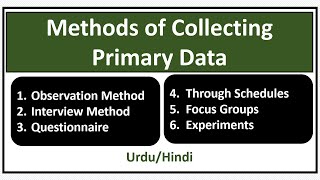 Methods of Primary Data CollectionSources of Primary DataPrimary Data Collection [upl. by Melgar]