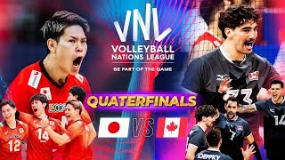 VNL  JAPAN VS CANADA  QUARTER FINALS ROUND  LIVE SCORE amp COMMENTARY vnllive vnlliveupdate [upl. by Turmel]