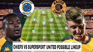 CONFIRMED Kaizer Chiefs vs Supersports United Potential Starting Lineup for Saturdays Match [upl. by Norabal820]