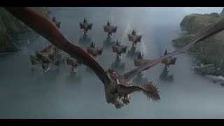 Daenerys DESTROYS Iron Fleet and Golden Company DRACARYS [upl. by Qifar265]