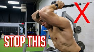 How to PROPERLY Overhead Cable Tricep Extension  Fix Your Tricep Extension Form NOW [upl. by Llenral]