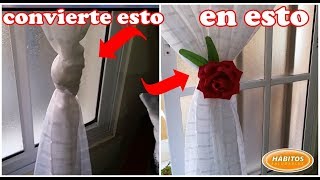 3 Ideas para sujetar las cortinas y darle mucho GLAMOUR TIENES QUE VERLO [upl. by Aralomo]