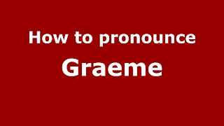 How to pronounce Graeme FrenchFrance  PronounceNamescom [upl. by Ellyn]