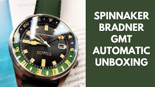 Spinnaker Watches Bradner GMT Automatic Unboxing [upl. by Nedloh359]